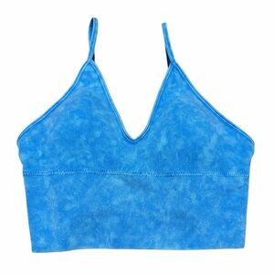 Zenana Outfitters Ribbed Padded Seamless V-Neck Bra | Size L/XL